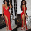 Women's Dress Deep V Low Cut High Elastic Sexy Tight Dress